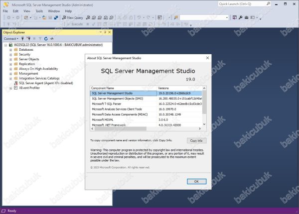 Microsoft SQL Server Management Studio 19.0 Kurulumu - Baki ÇUBUK
