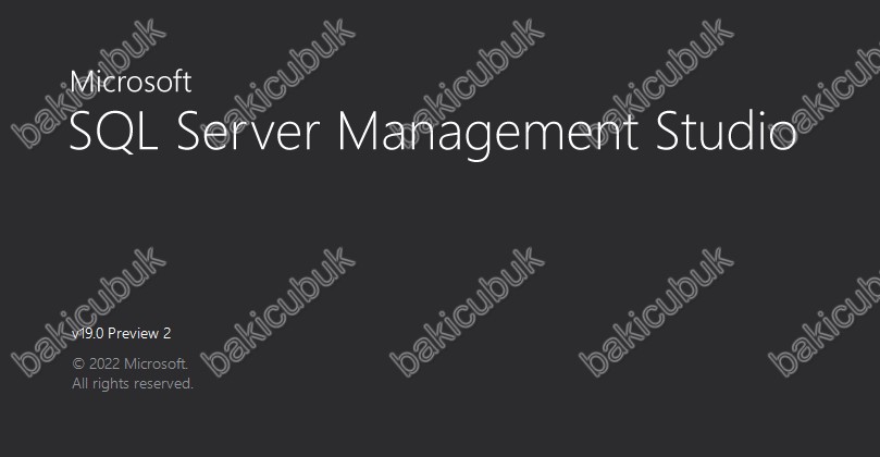 Microsoft SQL Server Management Studio (SSMS) 19.0 Preview 2 Kurulumu