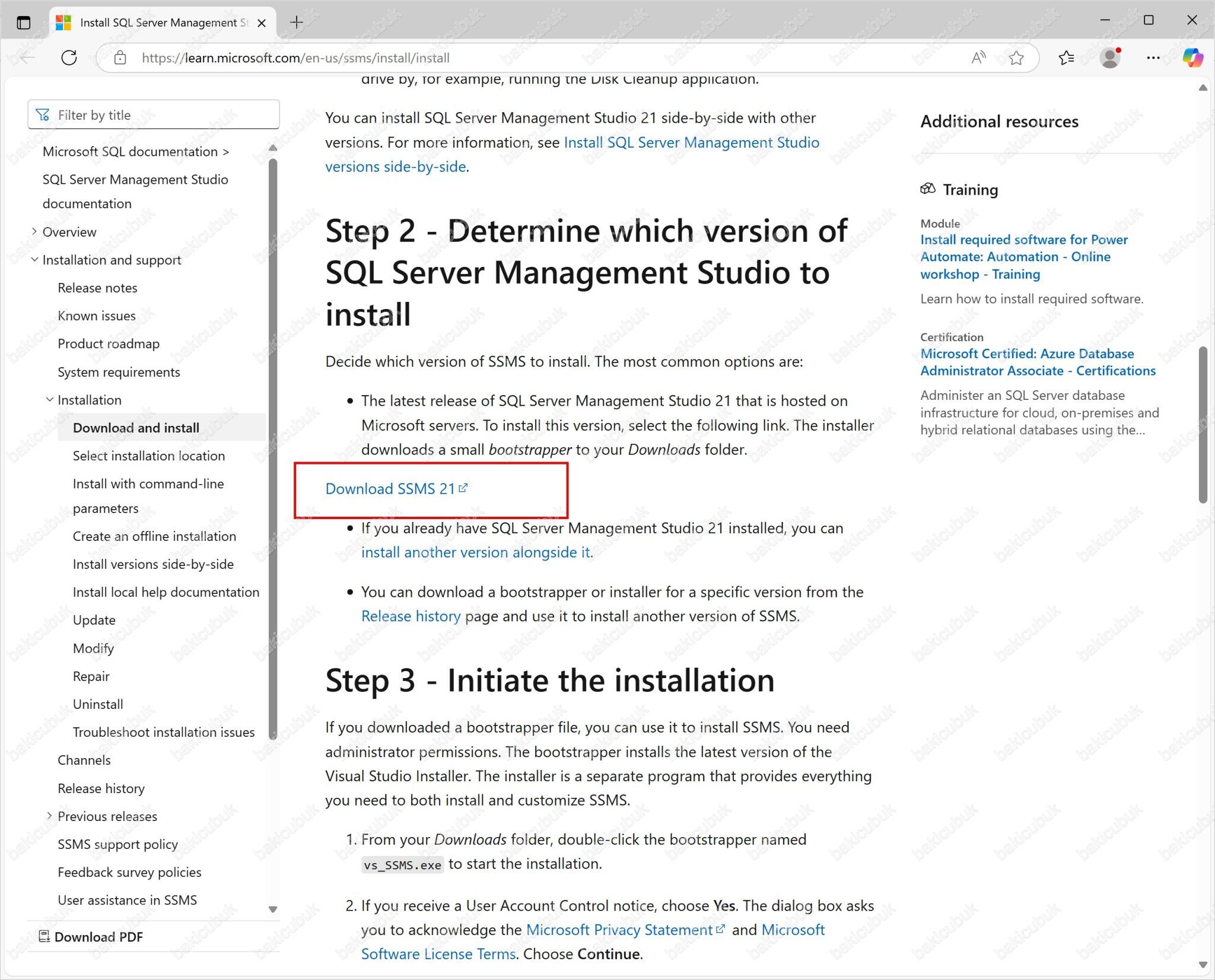 Microsoft SQL Server Management Studio 21 Kurulumu - Baki ÇUBUK