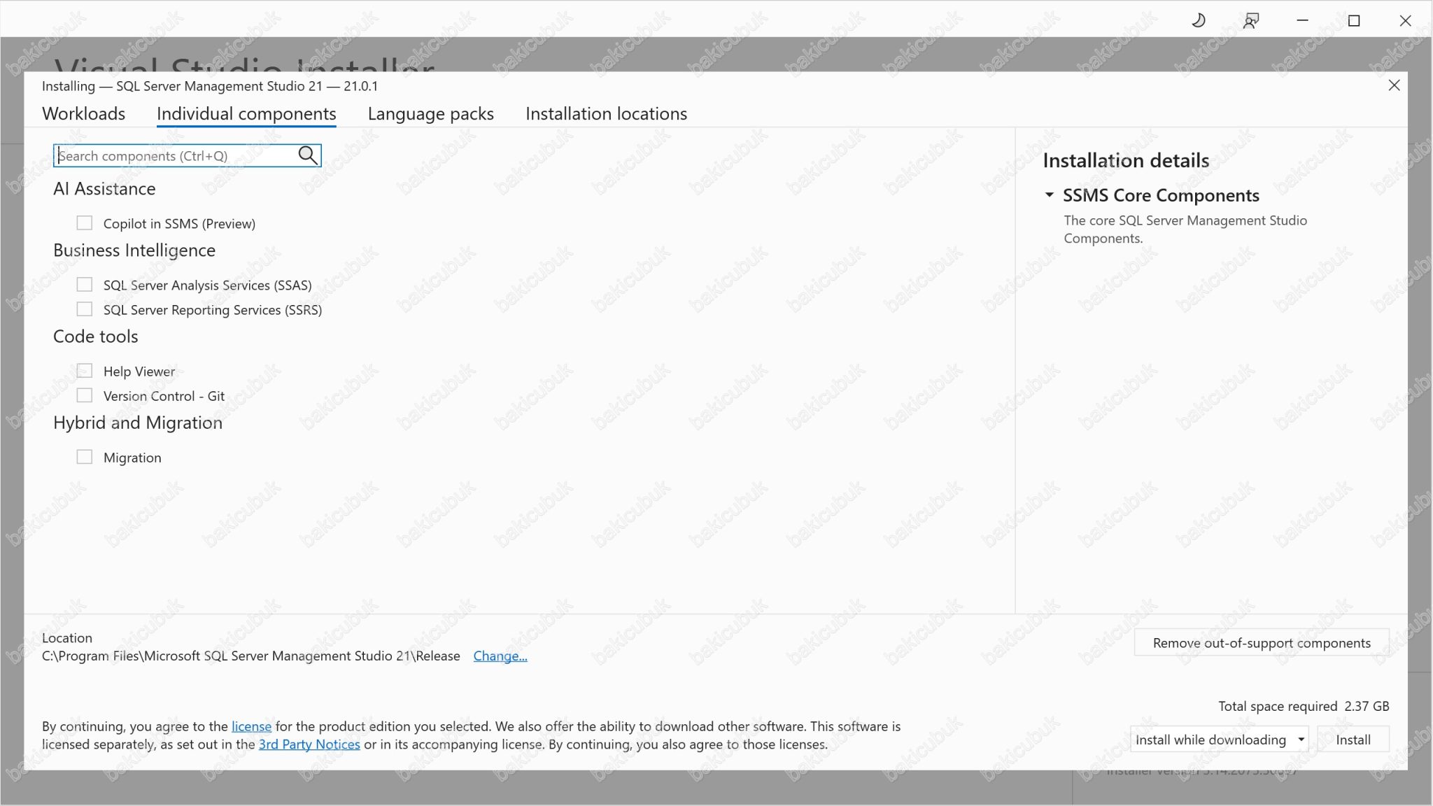 Microsoft SQL Server Management Studio 21 Kurulumu - Baki ÇUBUK