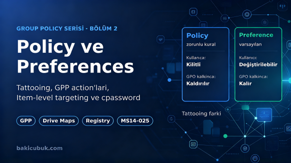 Group Policy Serisi Bölüm 2: Policy ve Group Policy Preferences