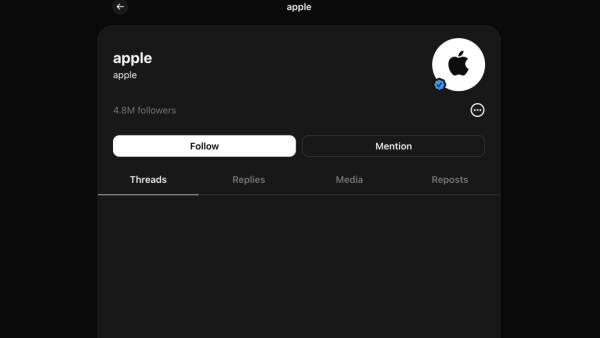 Apple artık Threads’te resmi bir hesaba sahip.