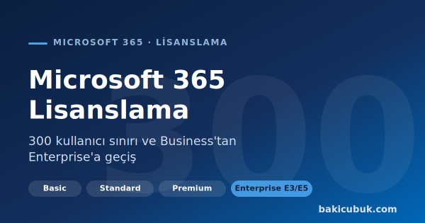 Microsoft 365 Lisanslama: 300 Kullanıcı Sınırı ve Business’tan Enterprise’a Geçiş