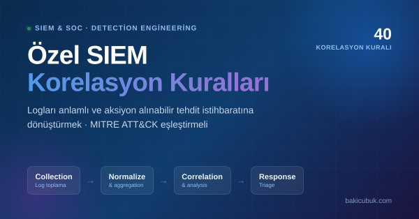 Özel SIEM Korelasyon Kuralları