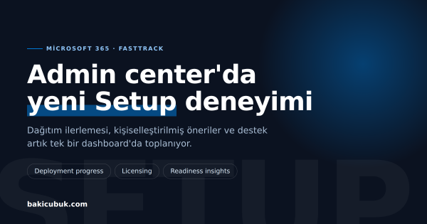 Microsoft 365 Admin Center’da Yeni Setup Deneyimi: Yöneticiler İçin Kişiselleştirilmiş Dashboard