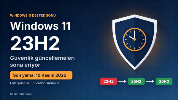 Windows 11 23H2 Enterprise ve Education için Güvenlik Güncellemeleri 10 Kasım 2026’da Sona Eriyor