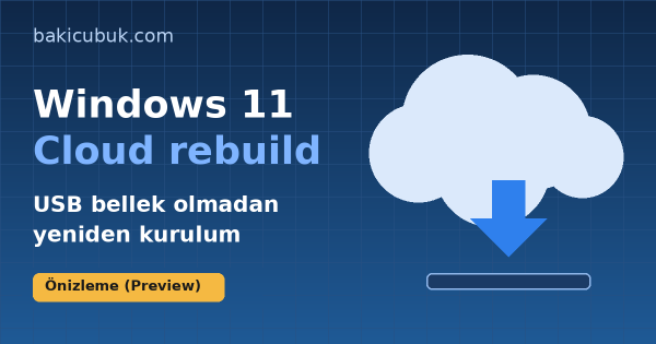 Windows 11 Cloud rebuild: USB Bellek Olmadan Yeniden Kurulum Dönemi